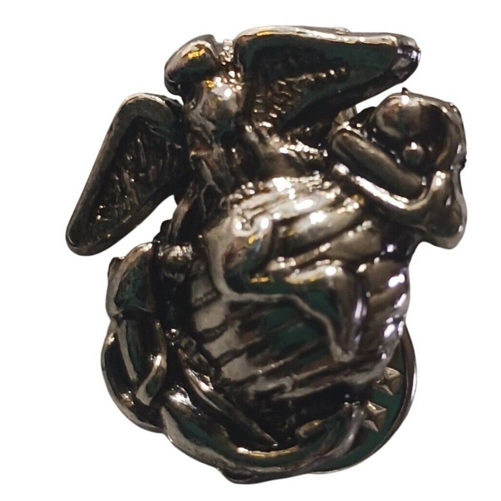 US Marine Corps‎ Eagle Globe Anchor Lapel Hat Pin 1" Military Veteran
